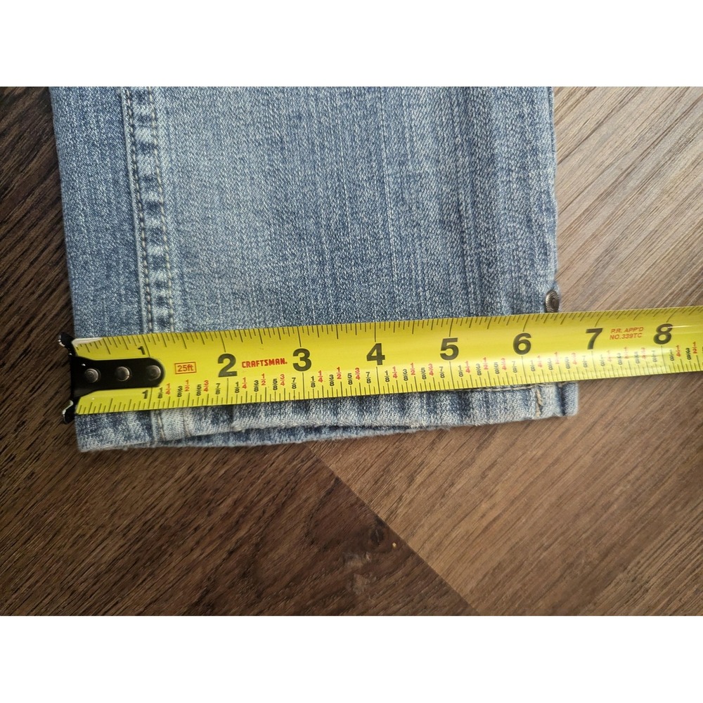 VTG Tommy Hilfiger Jeans Womens 10 Blue Light Wash Straight Zip Pocket Denim Y2K - Picture 10 of 16